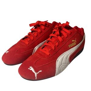 Puma SpeedCat LS Red White Motorsport Shoes Rare 380173-04 Mens Size 10